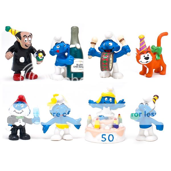 km266 the gargamel azrael smurfette papa greedy vanity smurfs